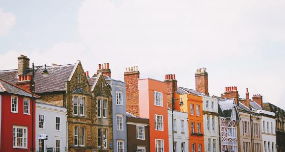 Houses with chimneys